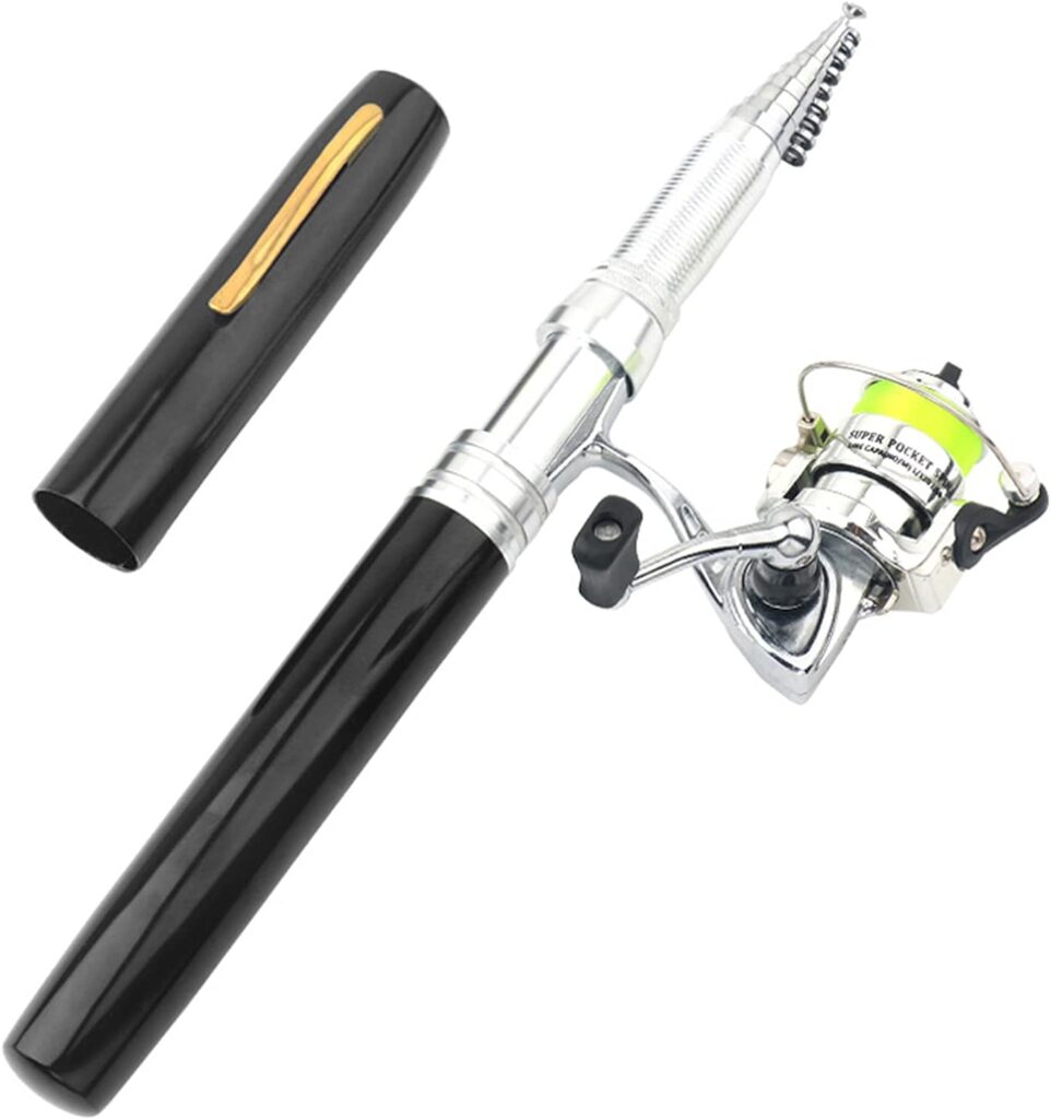 Mini Pen Fishing Pole black
